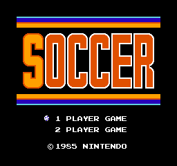 Soccer (Japan, USA) Title Screen